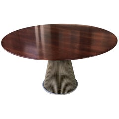 Warren Platner for Knoll Rosewood Dining Table in Nickel Finish