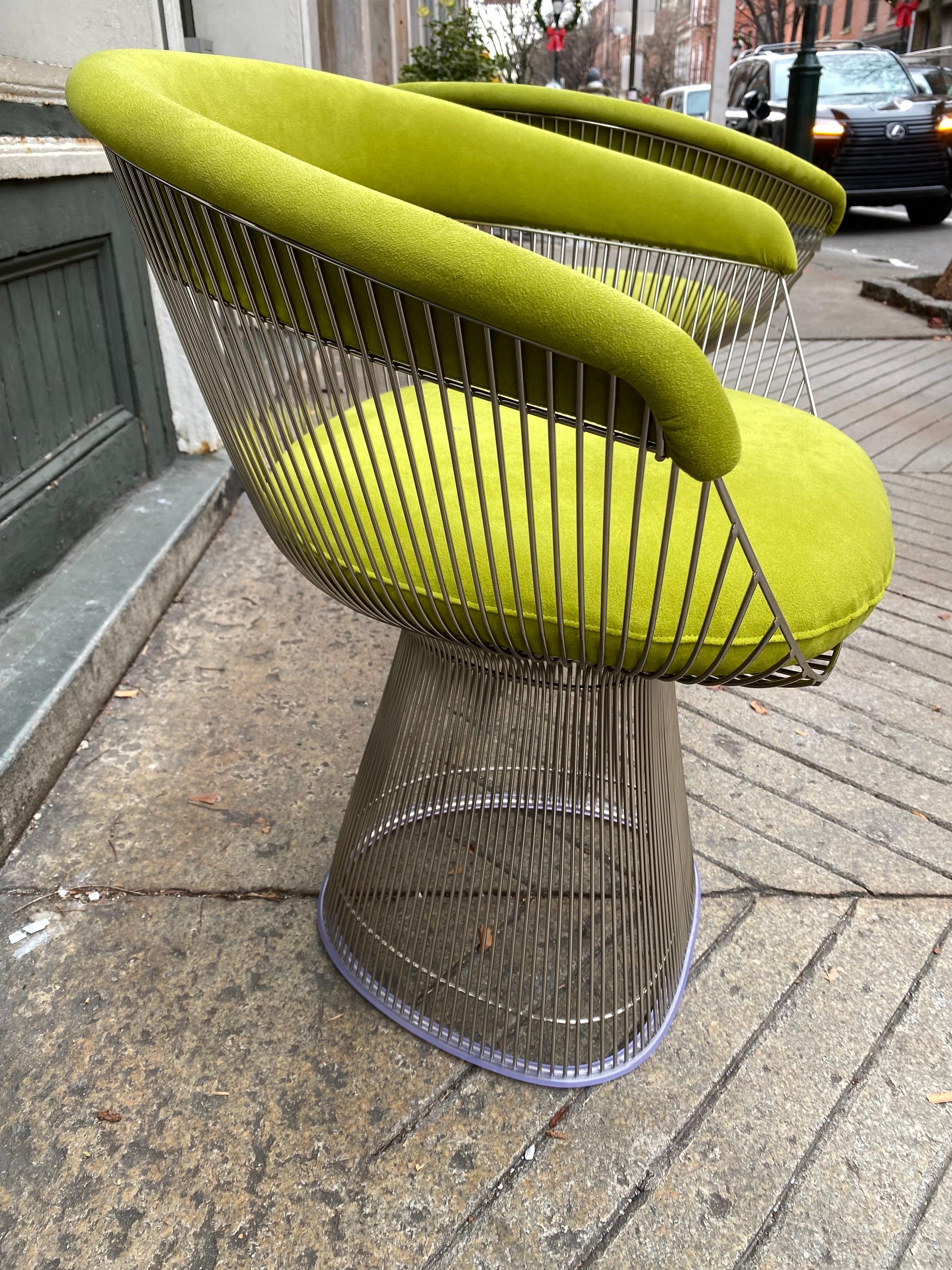 American Warren Platner for Knoll Arm Chairs/ Pair For Sale