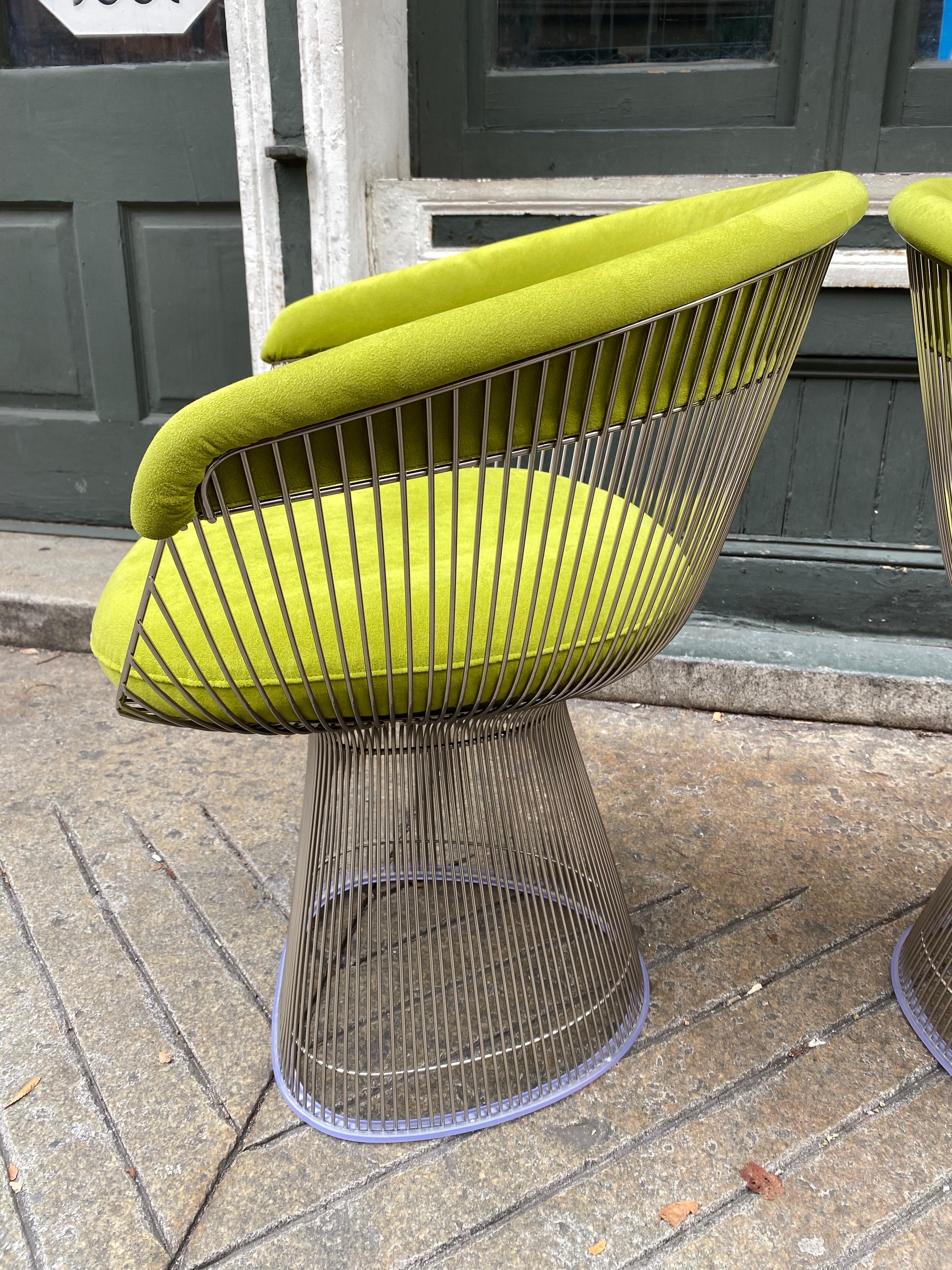 Warren Platner for Knoll Arm Chairs/ Pair In Good Condition For Sale In Philadelphia, PA