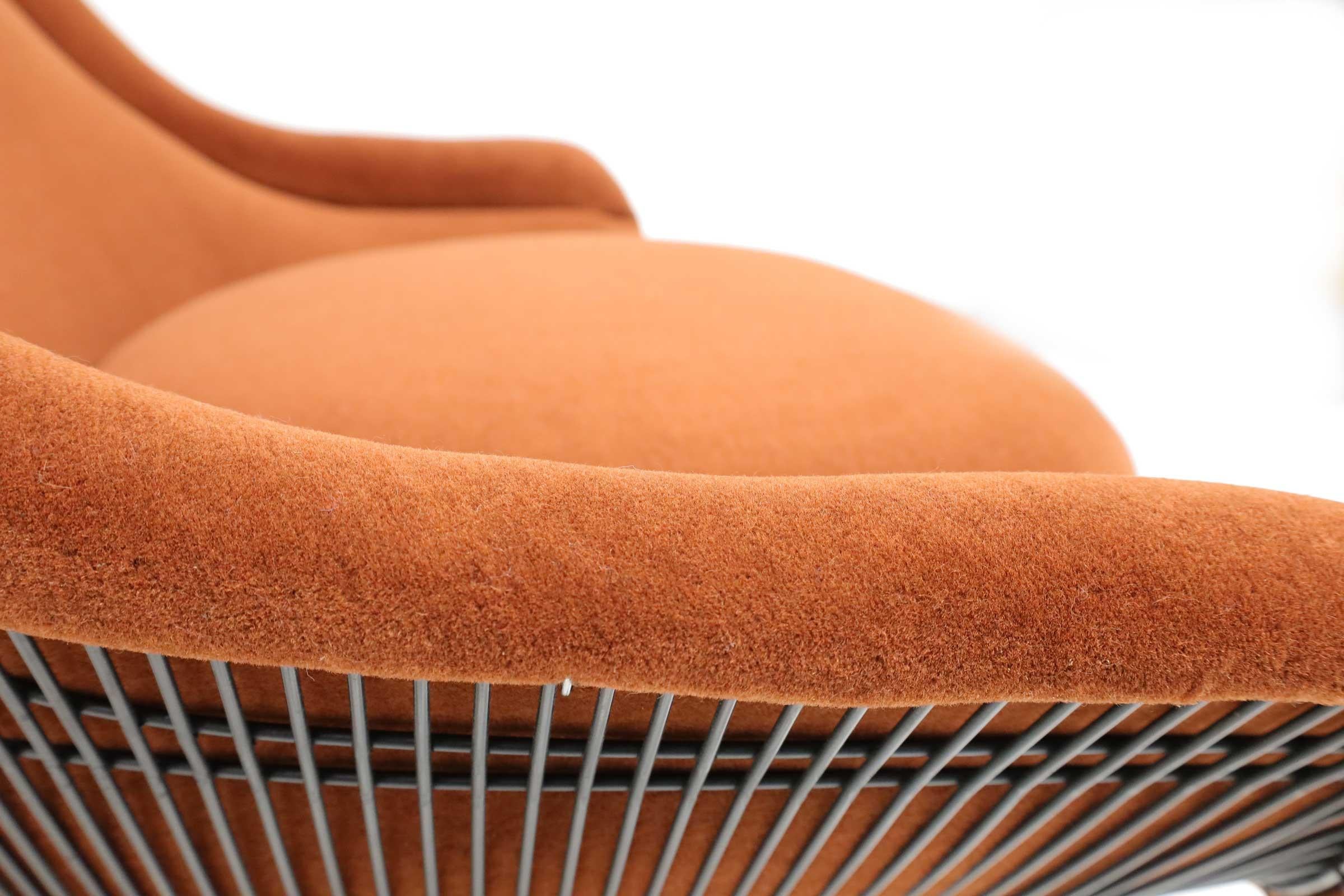 Warren Platner per Knoll Sedia facile e ottomana in bronzo in alpaca in vendita 2