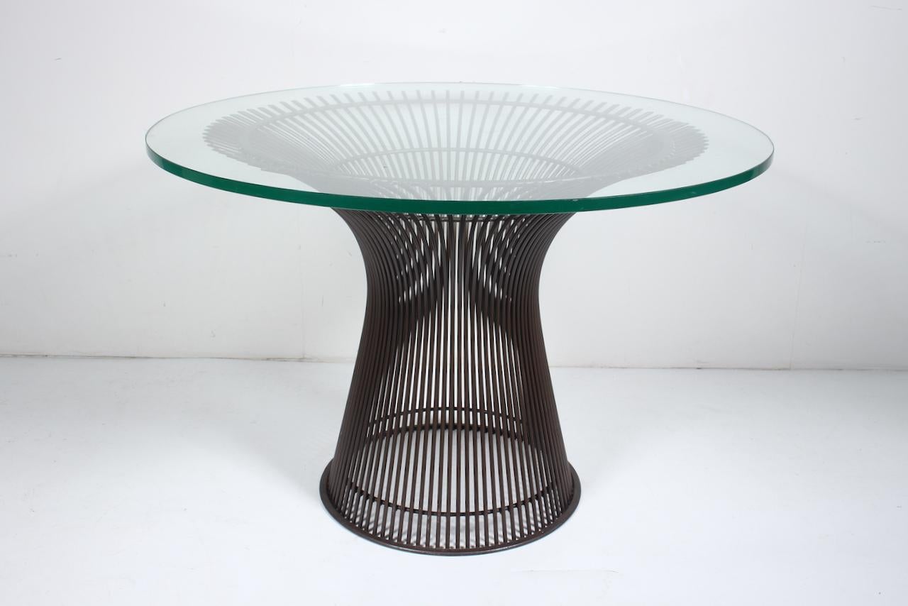 Warren Platner for Knoll Bronze Finish Dining Table Base, 1960's In Good Condition In Bainbridge, NY