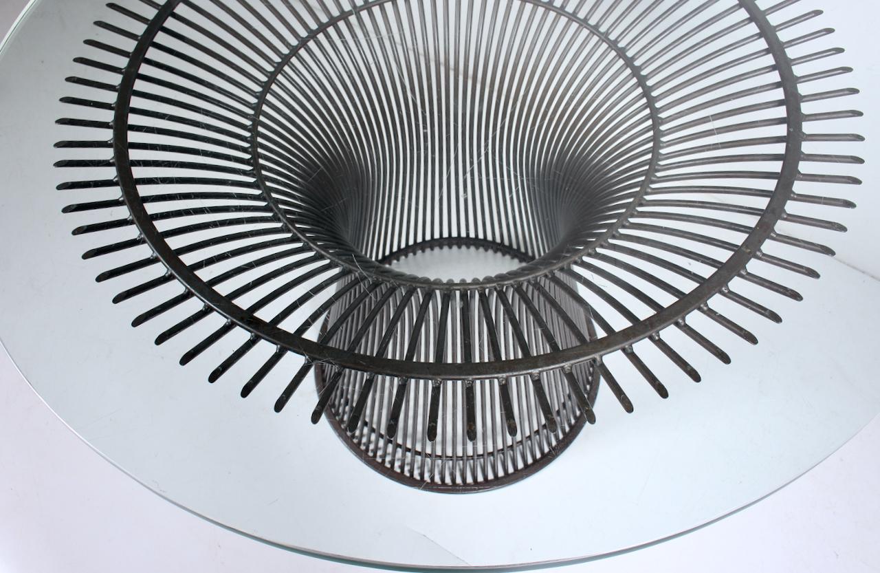 Steel Warren Platner for Knoll Bronze Finish Dining Table Base, 1960's