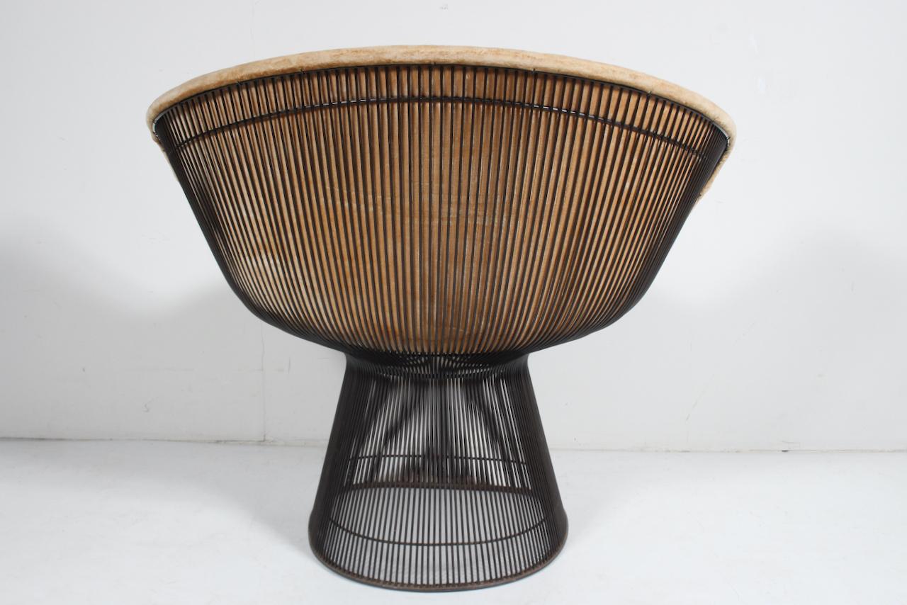 American Warren Platner for Knoll Bronze Finish Lounge Chair, 1960's For Sale