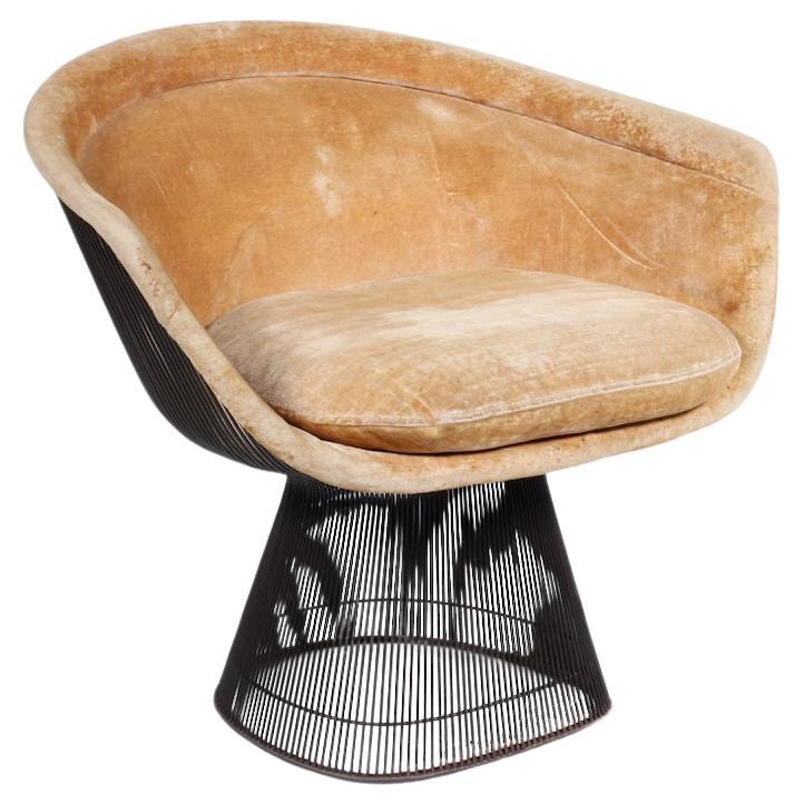 Warren Platner for Knoll Bronze Finish Lounge Chair, 1960's