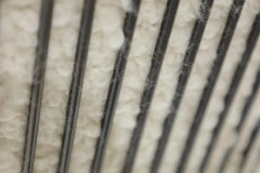 Warren Platner for Knoll Bronze Frame Lounge Chairs in Holly Hunt Teddy