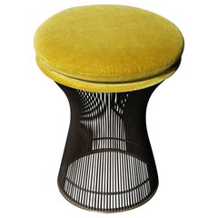 Warren Platner para Knoll Taburete de bronce en mohair