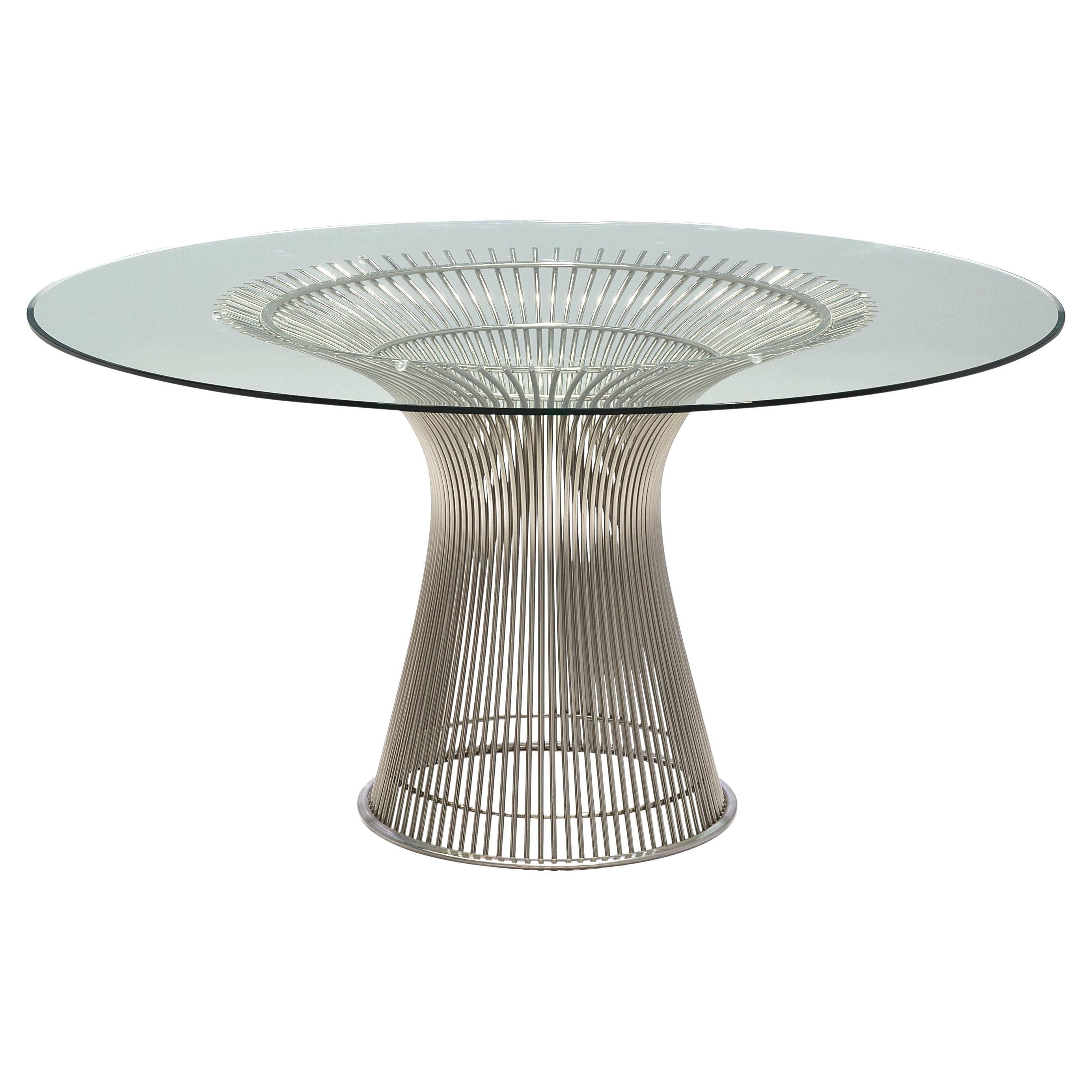 Warren Platner for Knoll Center Table in Glass and Steel For Sale