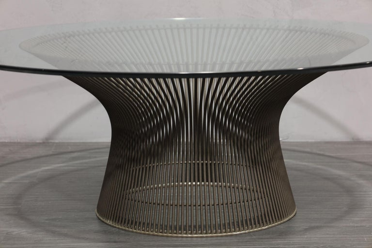 Warren Platner for Knoll Coffee Table with Beveled Glass Top For Sale