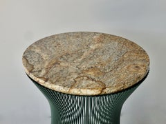 Warren Platner for Knoll Custom Finished Green Base with Stone Top Side Table