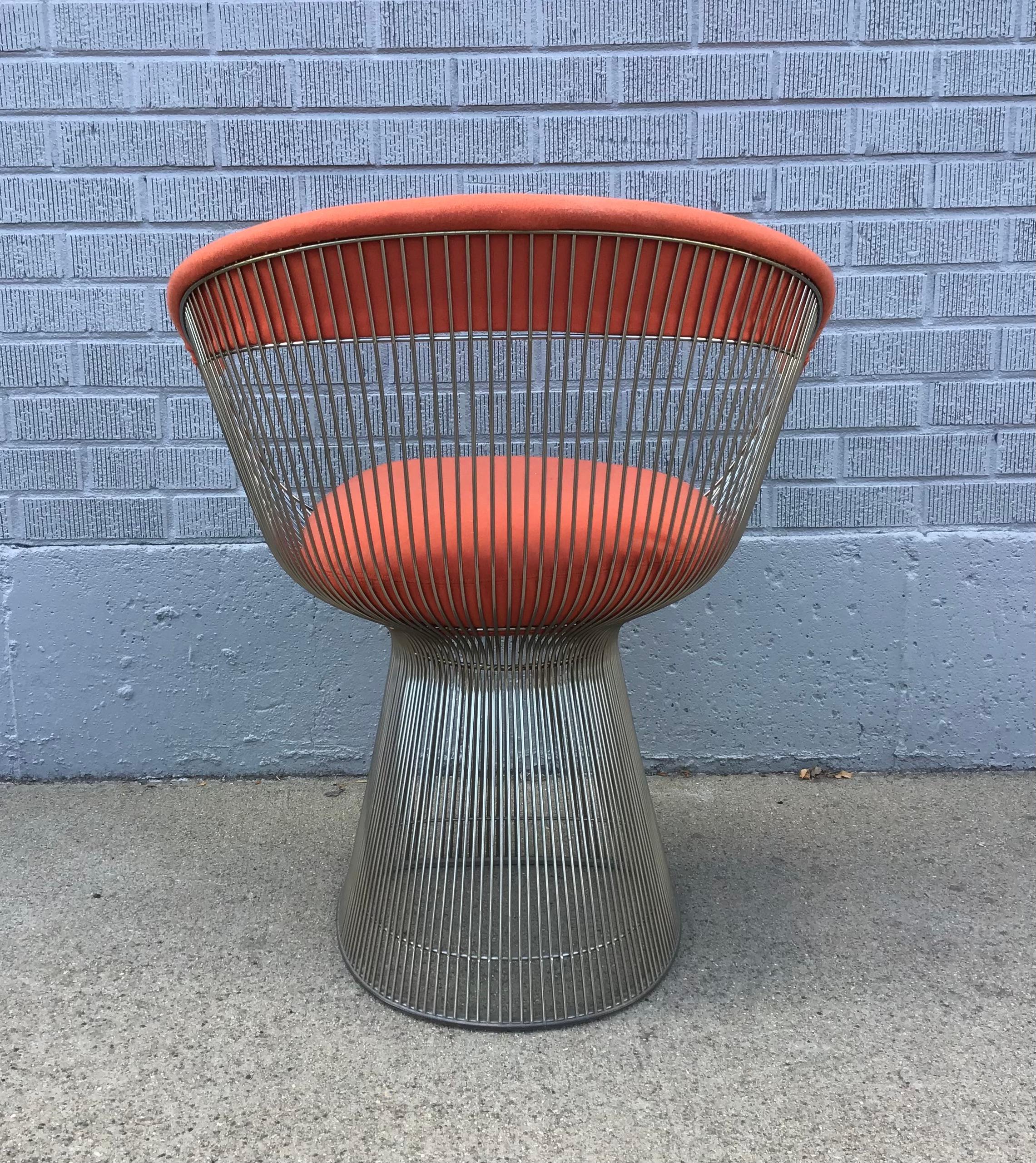 Acciaio Sedia da pranzo Warren Platner per Knoll, CIRCA ANNI 70 in vendita