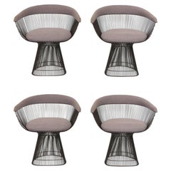 Warren Platner for Knoll Dining Chairs in Original Bronze Finish