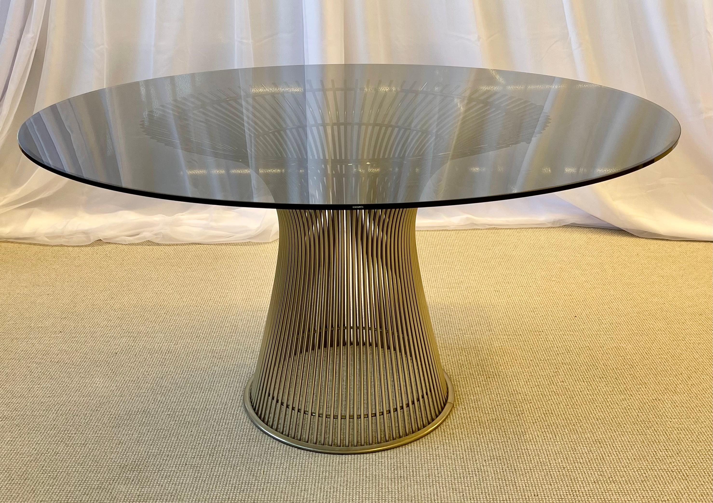 20th Century Warren Platner for Knoll Dining Table & Two Chairs, Vintage Signed