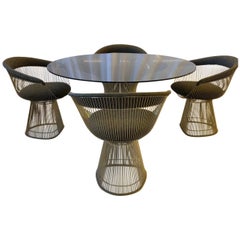 Warren Platner for Knoll Dining Table & Two Chairs, Vintage Signed