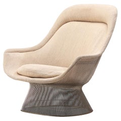 Warren Platner for Knoll Easy Chair in Off-White Upholstery 