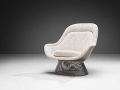 Sedia Easy Chair in ciniglia bianca di Warren Platner per Knoll