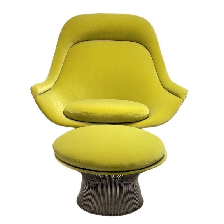 Warren Platner for Knoll Easy High Back Lounge Chair w/Ottoman, Model 1725 For Sale 1