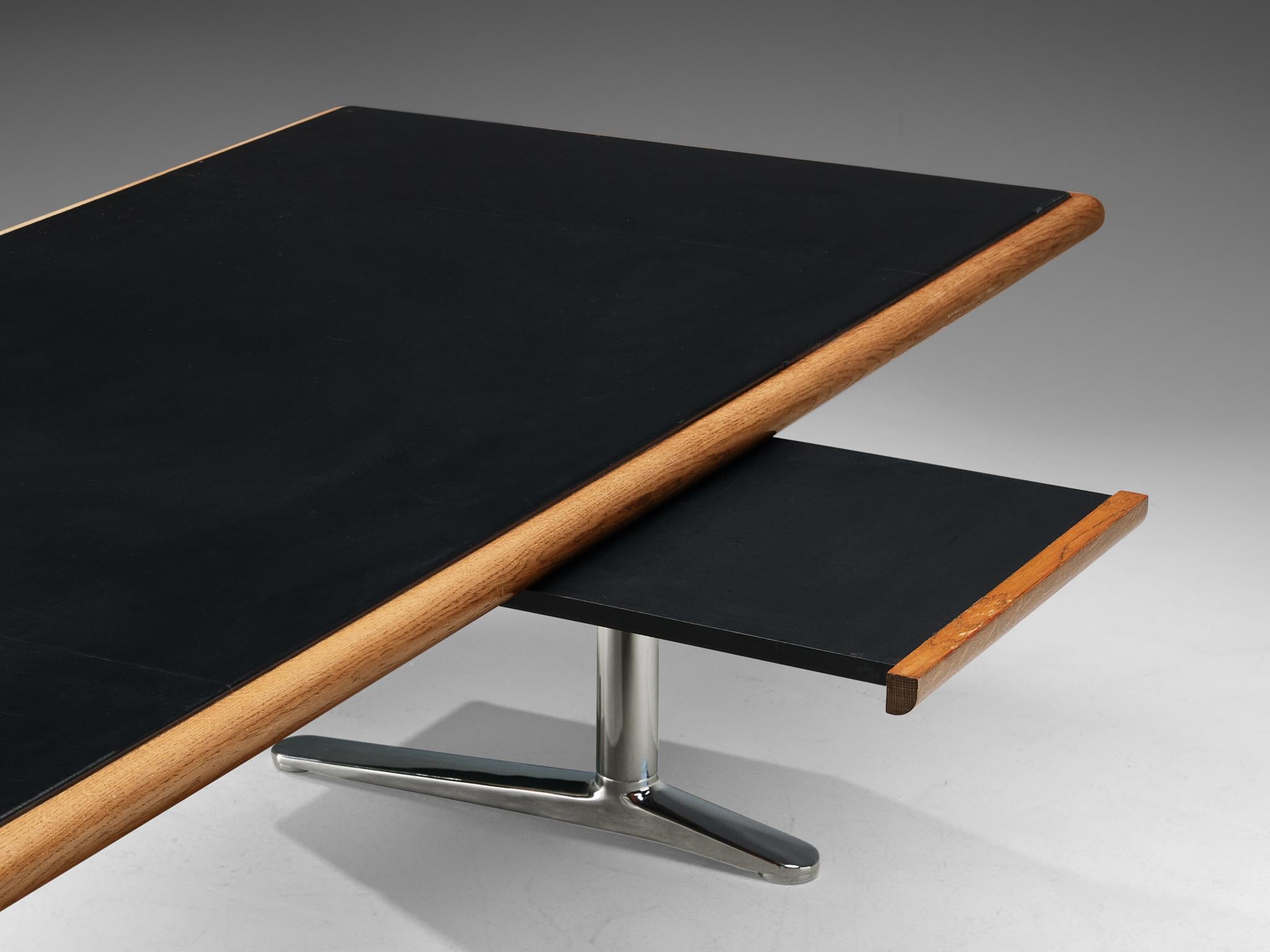 Warren Platner for Knoll Executive Desk in Black Leather 2