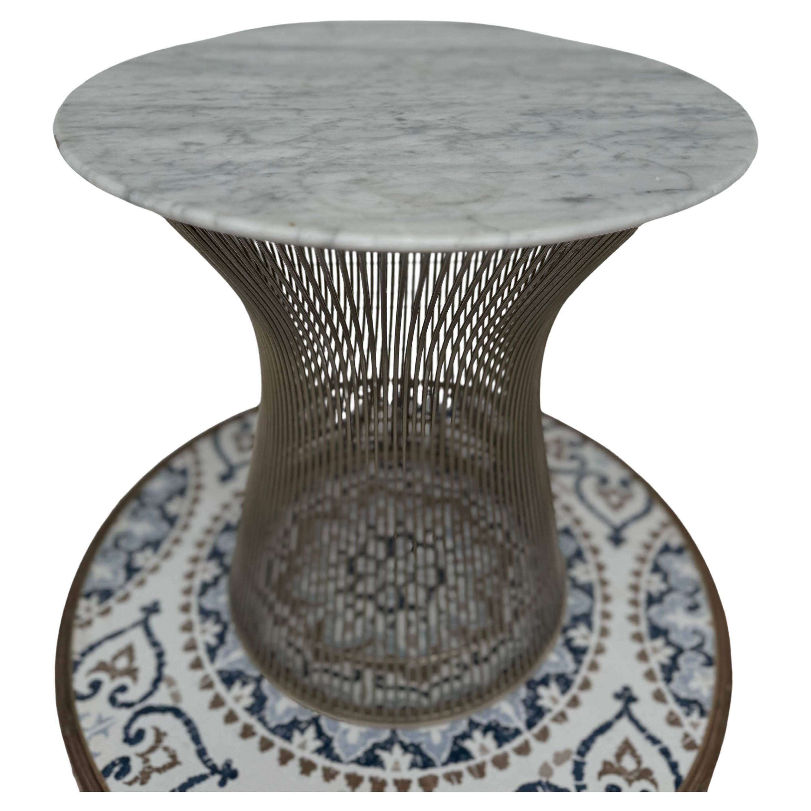 Warren Platner for Knoll Furniture Marble Top Side Table