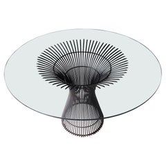 Warren Platner for Knoll Glass Round Dining Table
