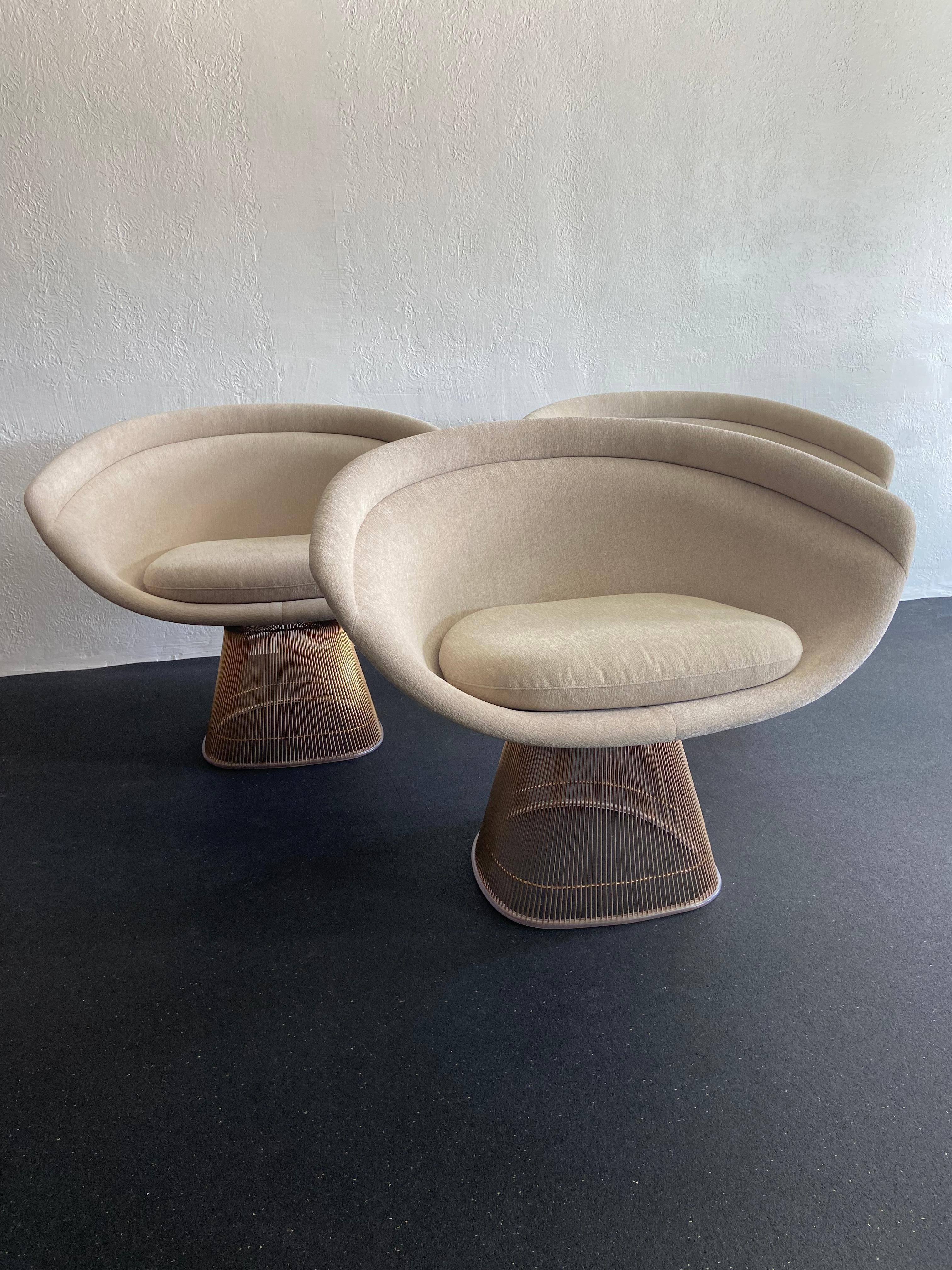 Warren Platner for Knoll Gold Wire Lounge Chair 4