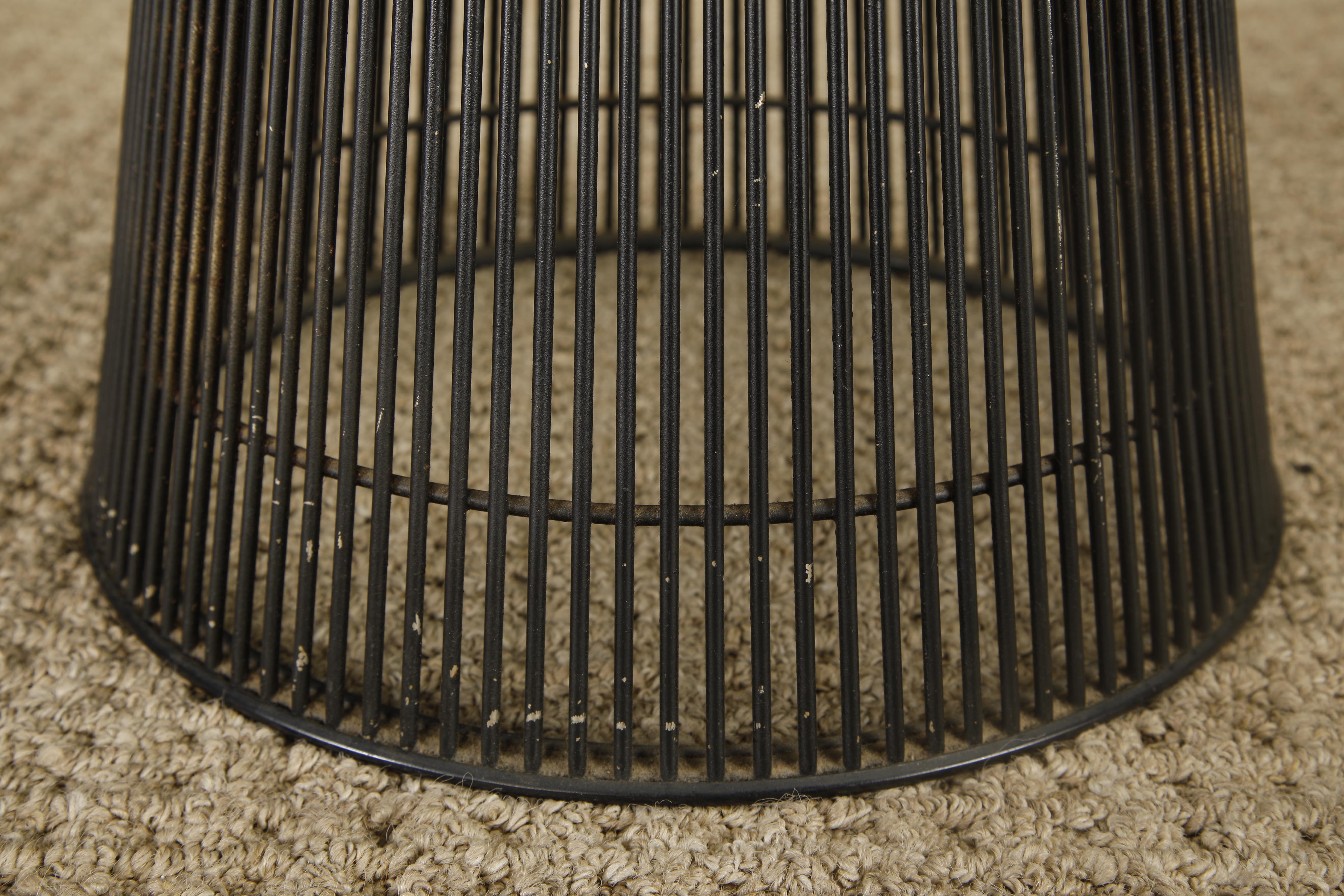 Warren Platner für Knoll International Draht-Beistelltisch, um 1970er Jahre (Glas) im Angebot