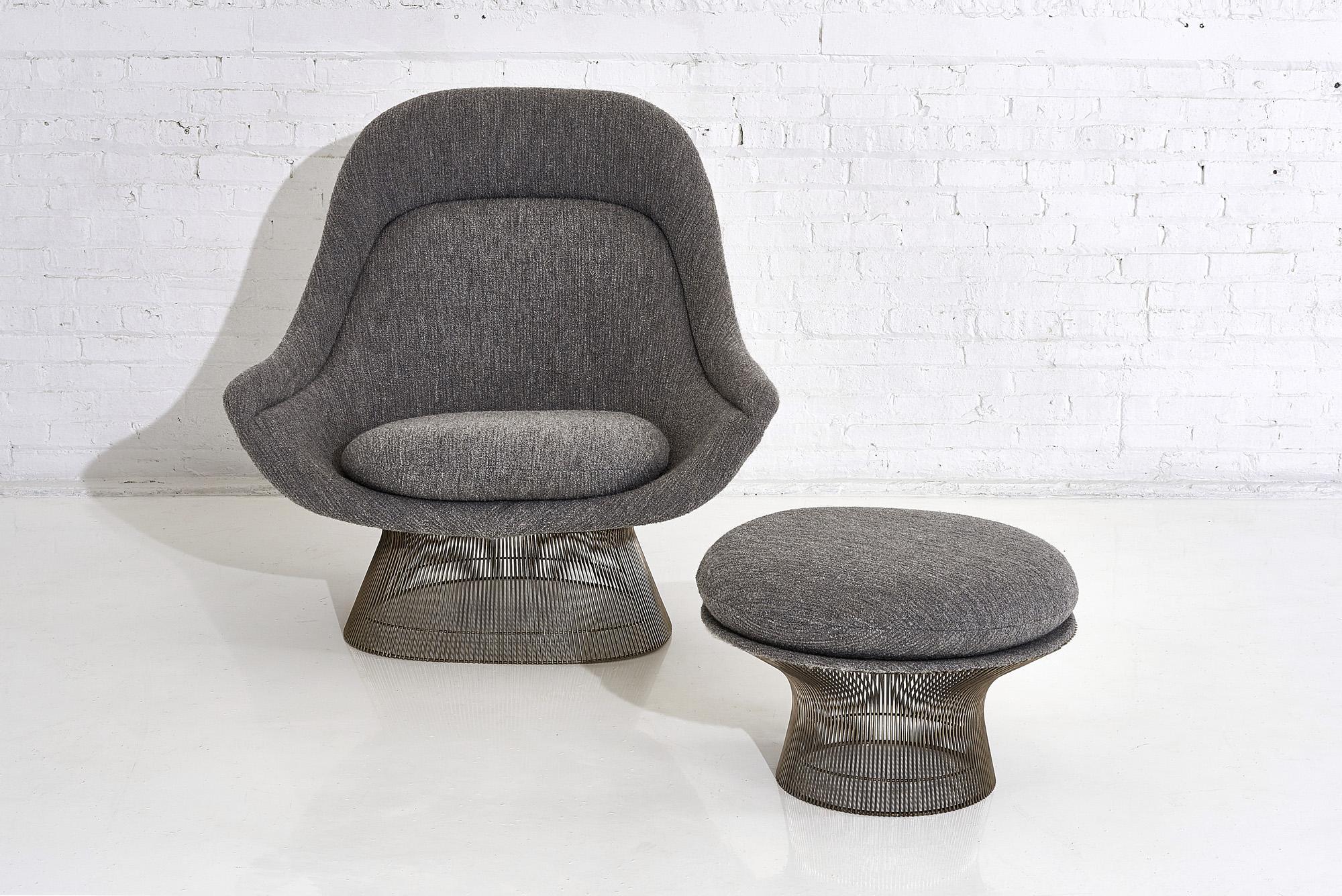 Mid-20th Century Warren Platner for Knoll Lounge Chair with Ottoman