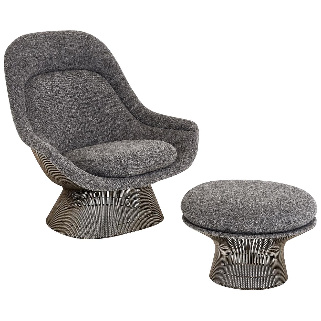 Warren Platner for Knoll Lounge Chair with Ottoman
