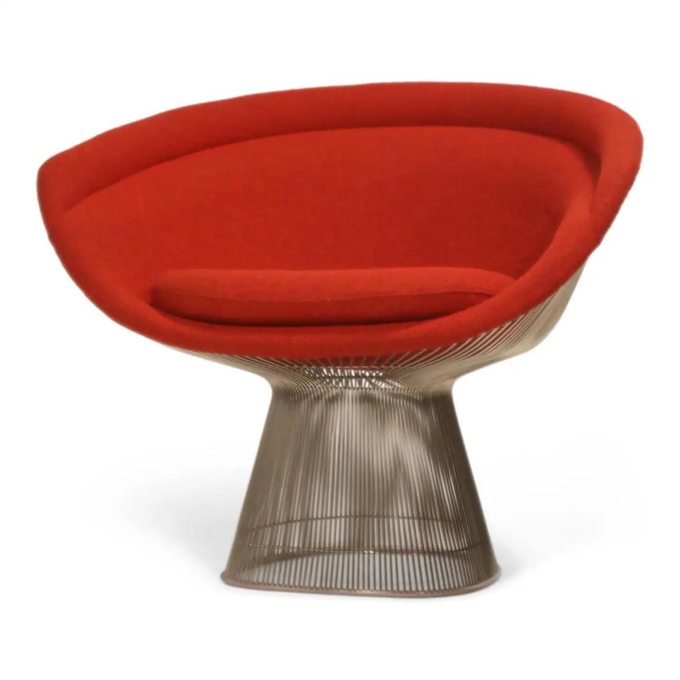 Warren Platner für Knoll Lounge Chairs aus Knoll Wool Boucle, paarweise erhältlich im Angebot 3