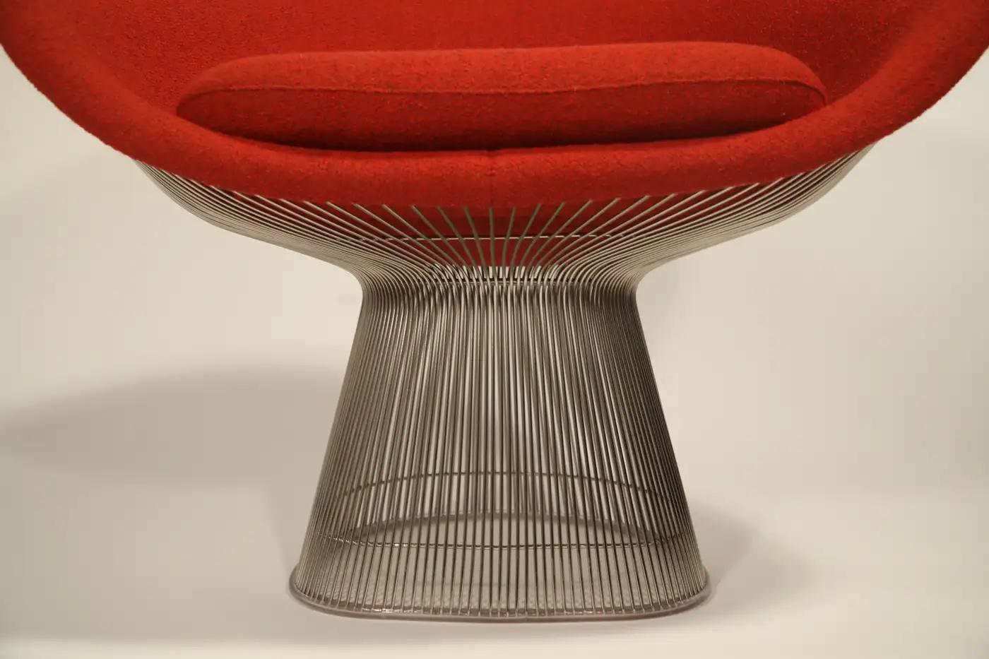 Warren Platner für Knoll Lounge Chairs aus Knoll Wool Boucle, paarweise erhältlich im Angebot 8