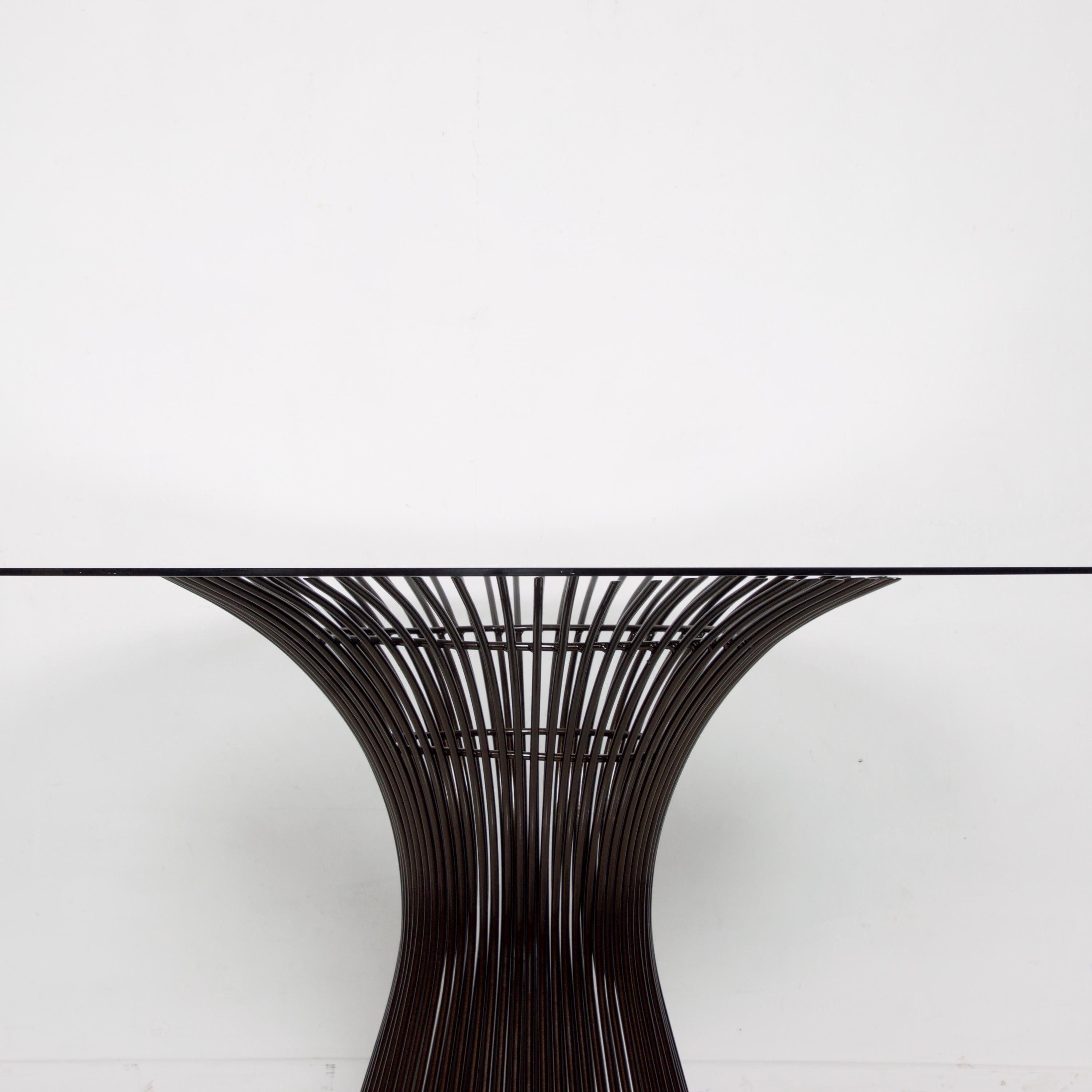 Mid-Century Modern Warren Platner Metallic Bronze Marble Dining Table 1960s Graceful Modern Knoll
