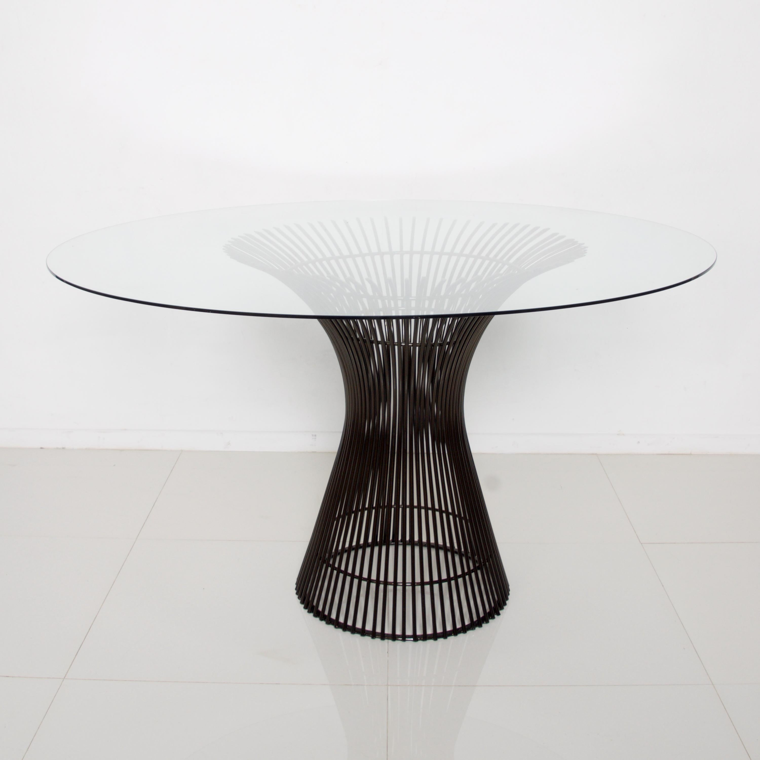 American Warren Platner Metallic Bronze Marble Dining Table 1960s Graceful Modern Knoll