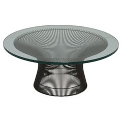Warren Platner for Knoll, Mid-Century Bronze and Glass Coffee table Circa 1966.