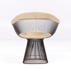 Warren Platner for Knoll Mid Century Bronzed Steel Dining Chair