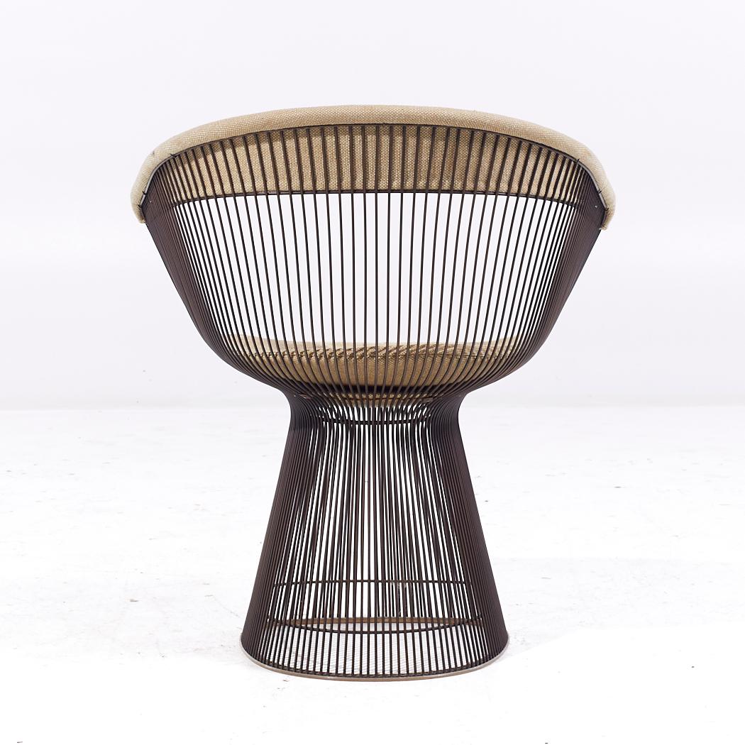 Warren Platner for Knoll Mid Century Bronze Dining Chair In Good Condition For Sale In Countryside, IL