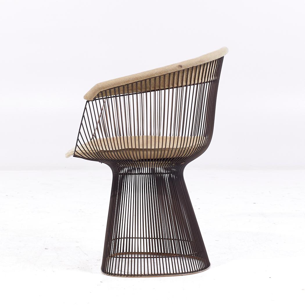 Warren Platner for Knoll Mid Century Bronze Dining Chair For Sale 2