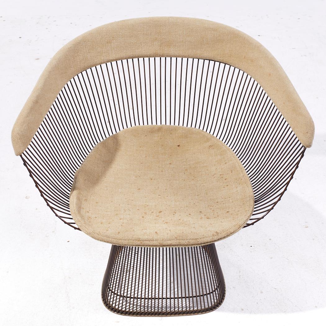 Warren Platner for Knoll Mid Century Bronze Dining Chair For Sale 3