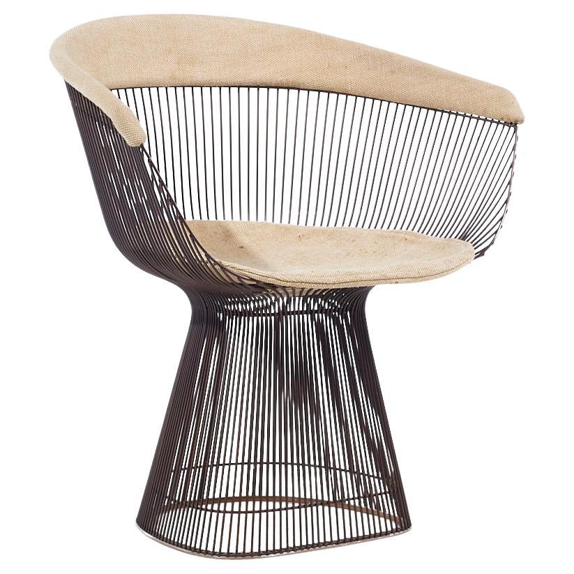 Warren Platner for Knoll Mid Century Bronze Dining Chair For Sale