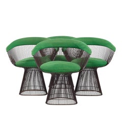 Warren Platner for Knoll Mid Century Bronze Dining Chairs - Set of 4