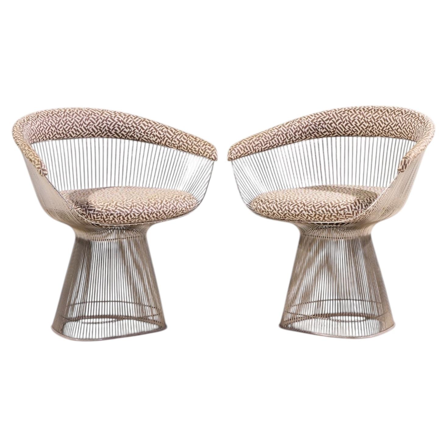 Warren Platner pour Knoll Chaises de salle à manger du milieu du siècle - Paire