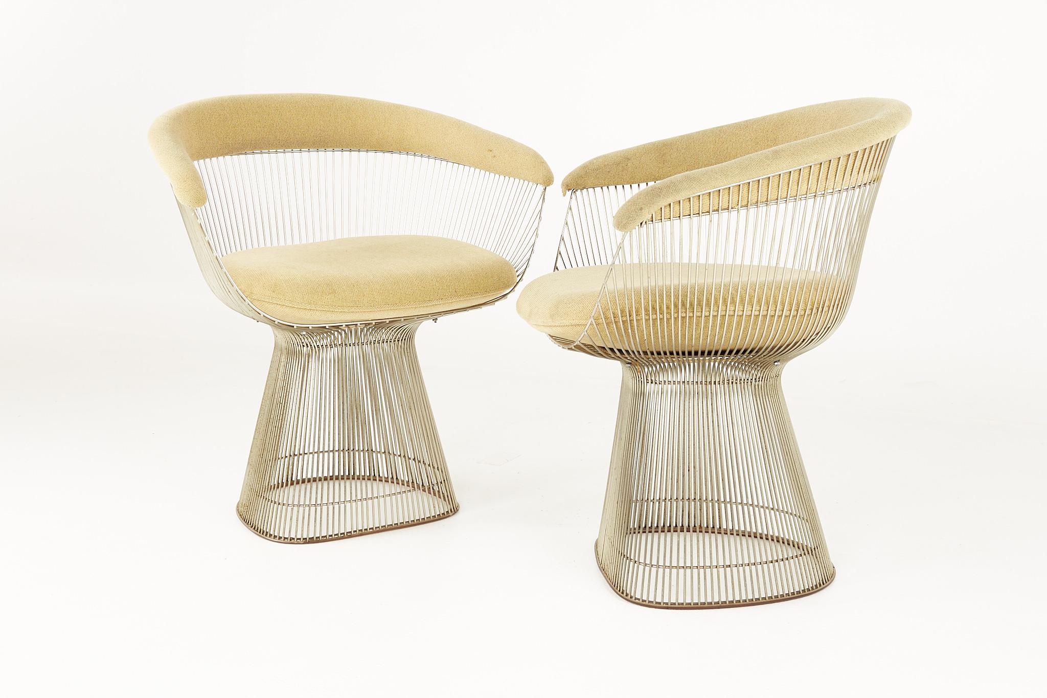 Mid-Century Modern Warren Platner For Knoll Mid Century Dining Chairs, Set 2