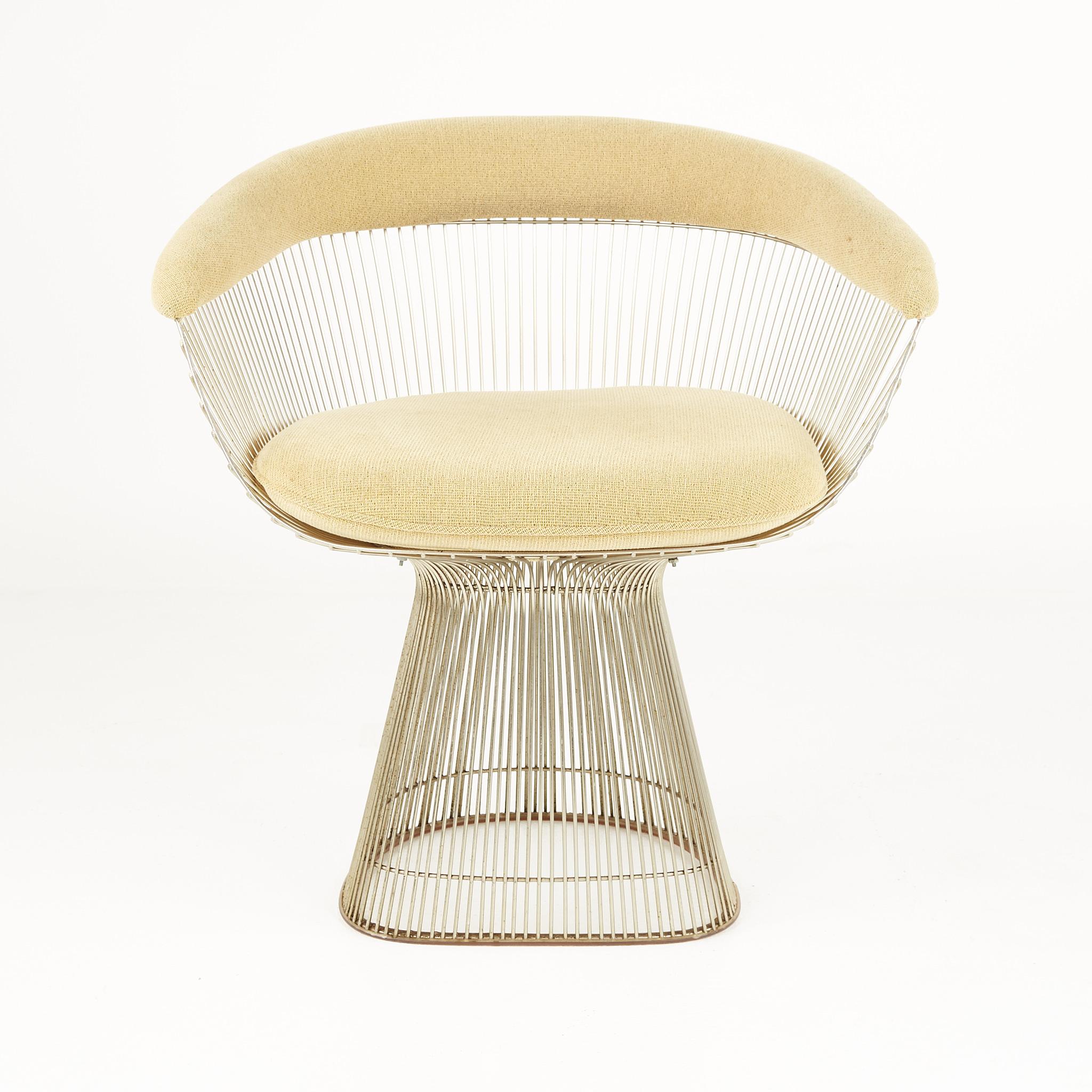 Warren Platner For Knoll Mid Century Dining Chairs, Set 2 In Good Condition In Countryside, IL