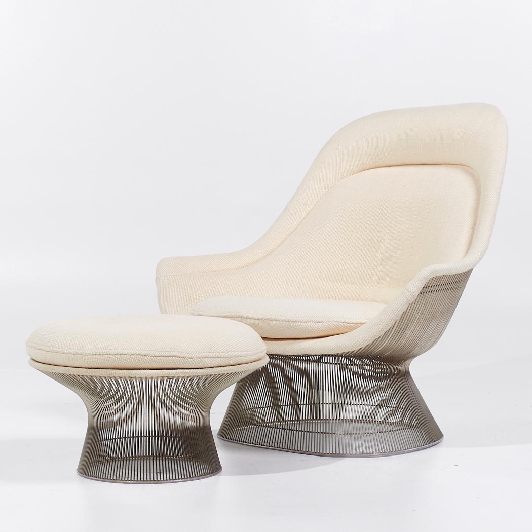 Mid-Century Modern Warren Platner for Knoll Mid Century Easy Lounge Chair and Ottoman For Sale
