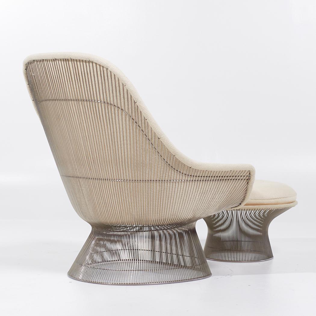 American Warren Platner for Knoll Mid Century Easy Lounge Chair and Ottoman For Sale