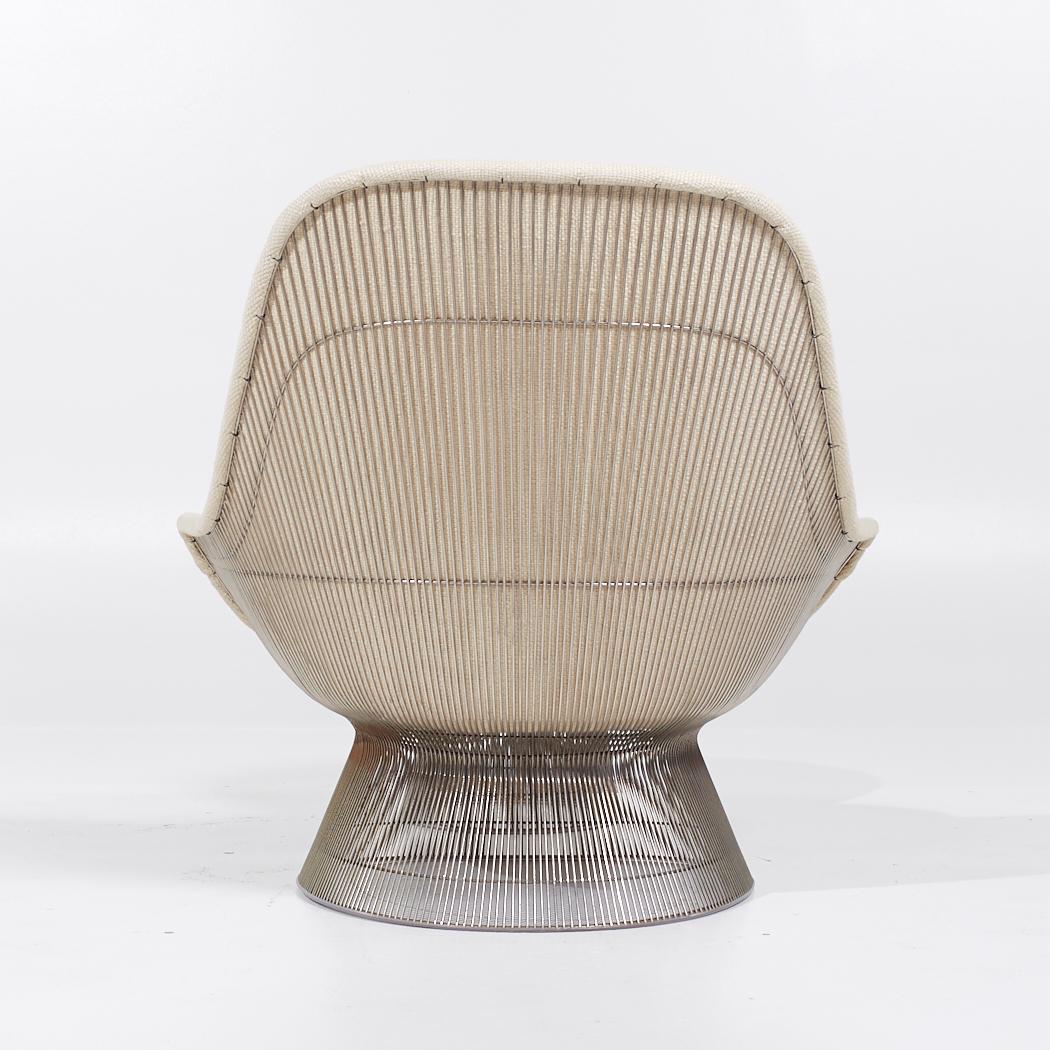 Warren Platner for Knoll Mid Century Easy Lounge Chair and Ottoman In Good Condition For Sale In Countryside, IL