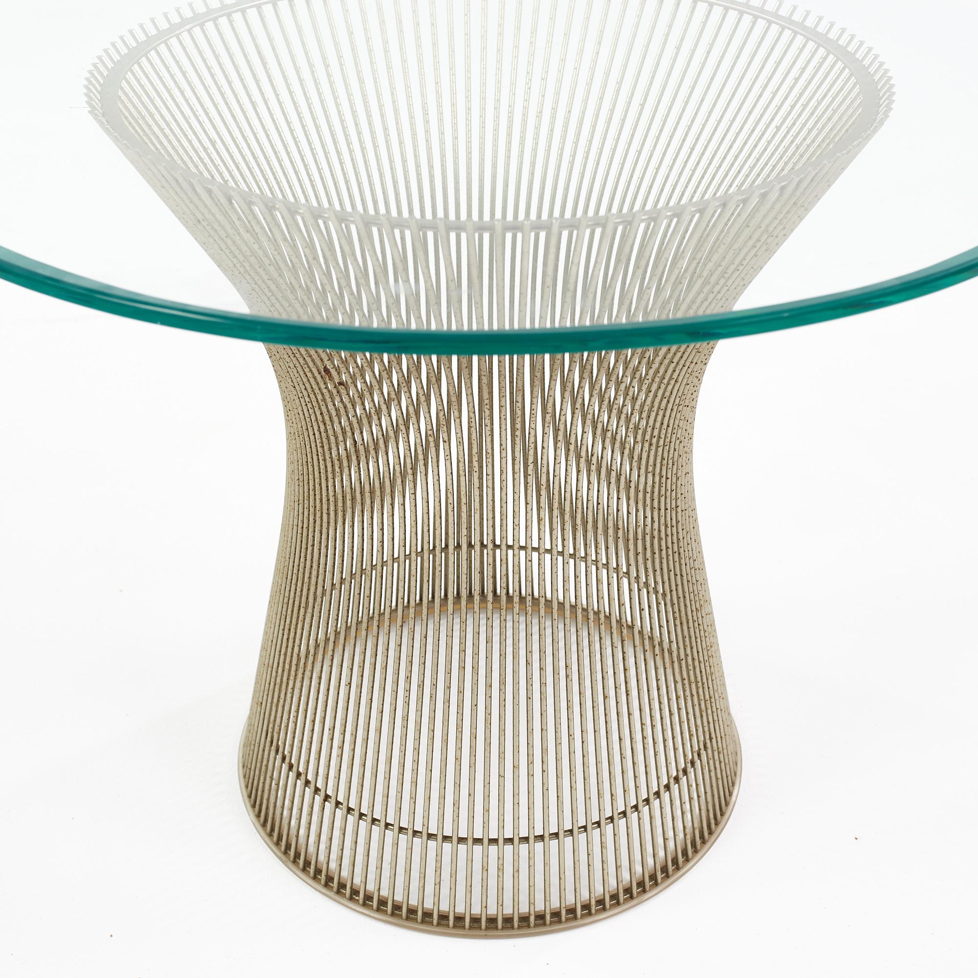 Late 20th Century Warren Platner for Knoll Mid Century End Table For Sale