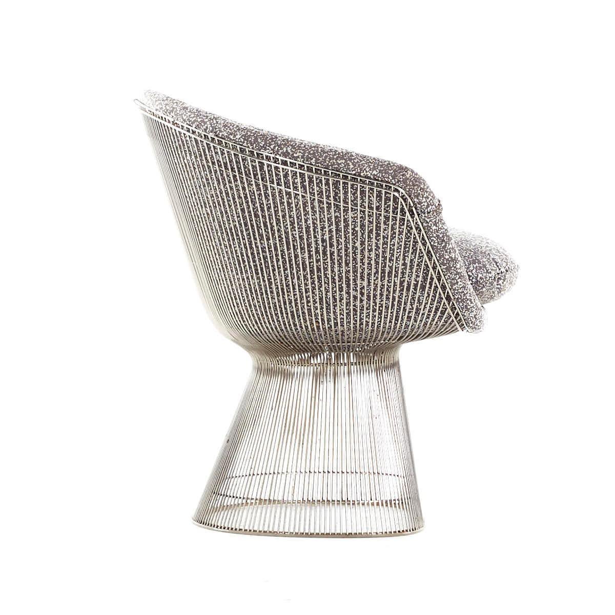 Metal Warren Platner for Knoll Mid Century Lounge Chair For Sale