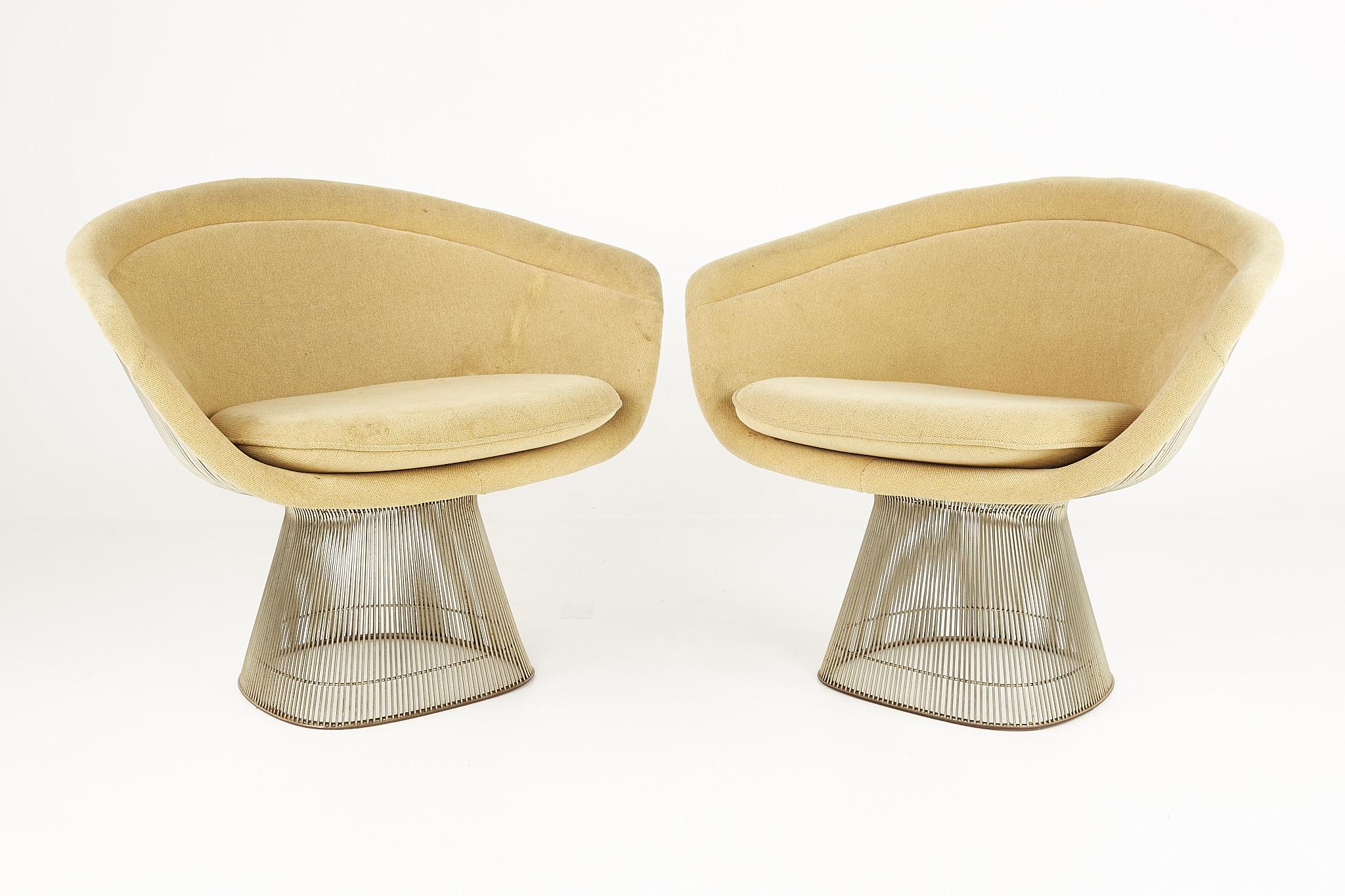 Warren Platner for Knoll mid century lounge chairs - pair

These chairs measure: 36.5 wide x 26 deep x 30.25 inches high, with a seat height of 18.5 and arm height of 25 inches

All pieces of furniture can be had in what we call restored vintage