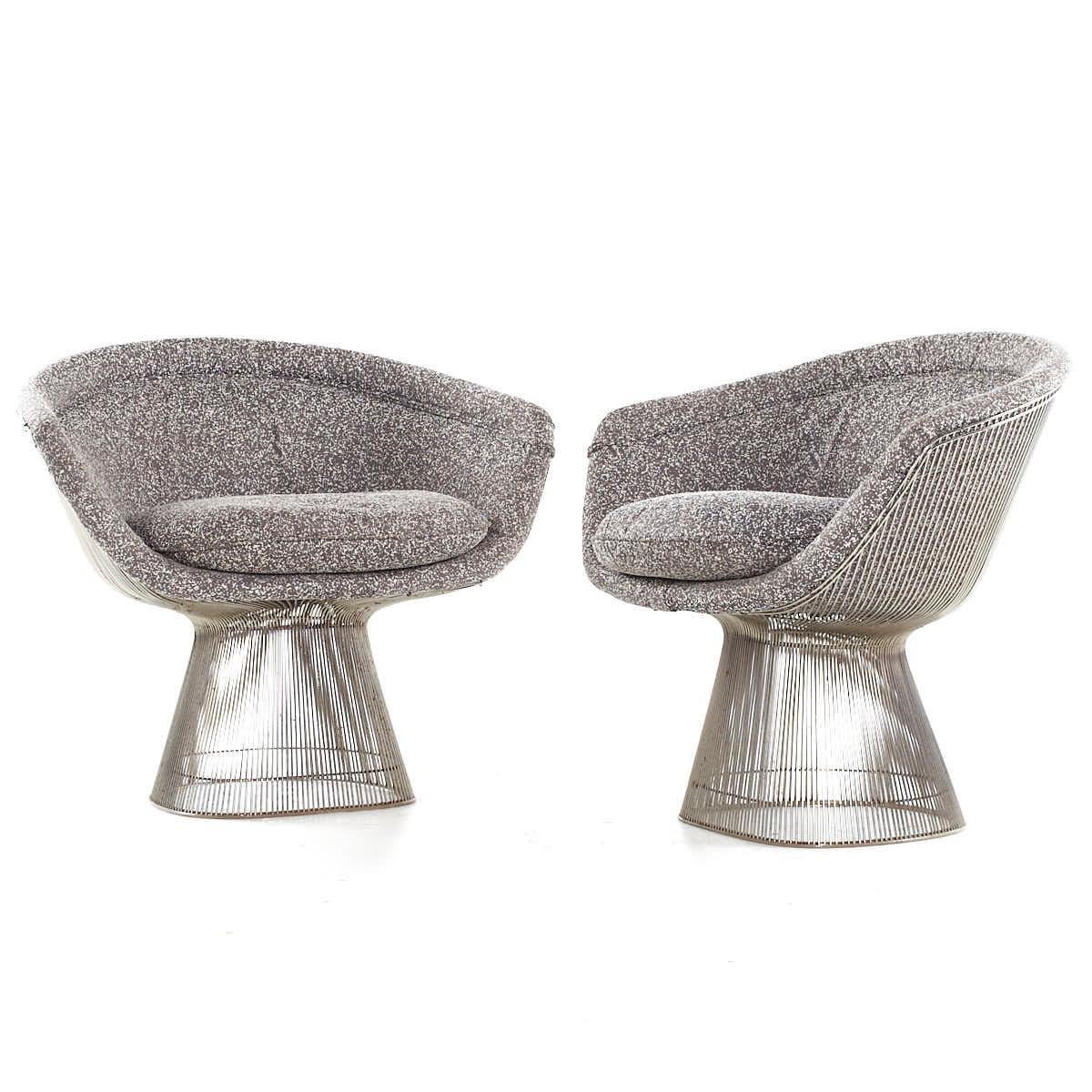 Mid-Century Modern Warren Platner for Knoll Mid Century Lounge Chairs – Pair For Sale