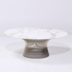Warren Platner for Knoll Mid Century Marble and Bronzed Steel Coffee Table