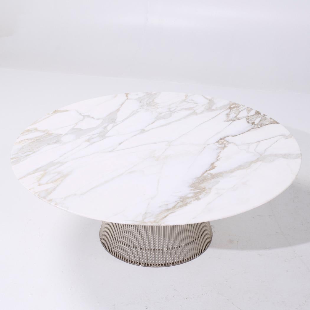 Fin du 20e siècle Warren Platner pour Knoll table basse en marbre du milieu du siècle dernier en vente